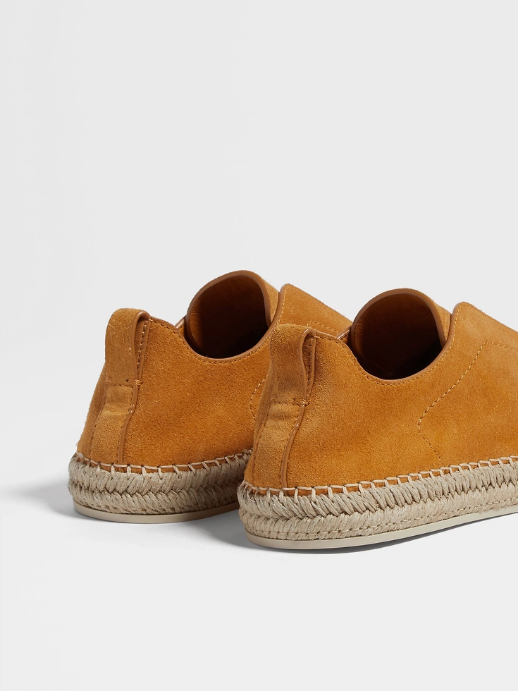 Alpargatas de ante ocre con triple costura™