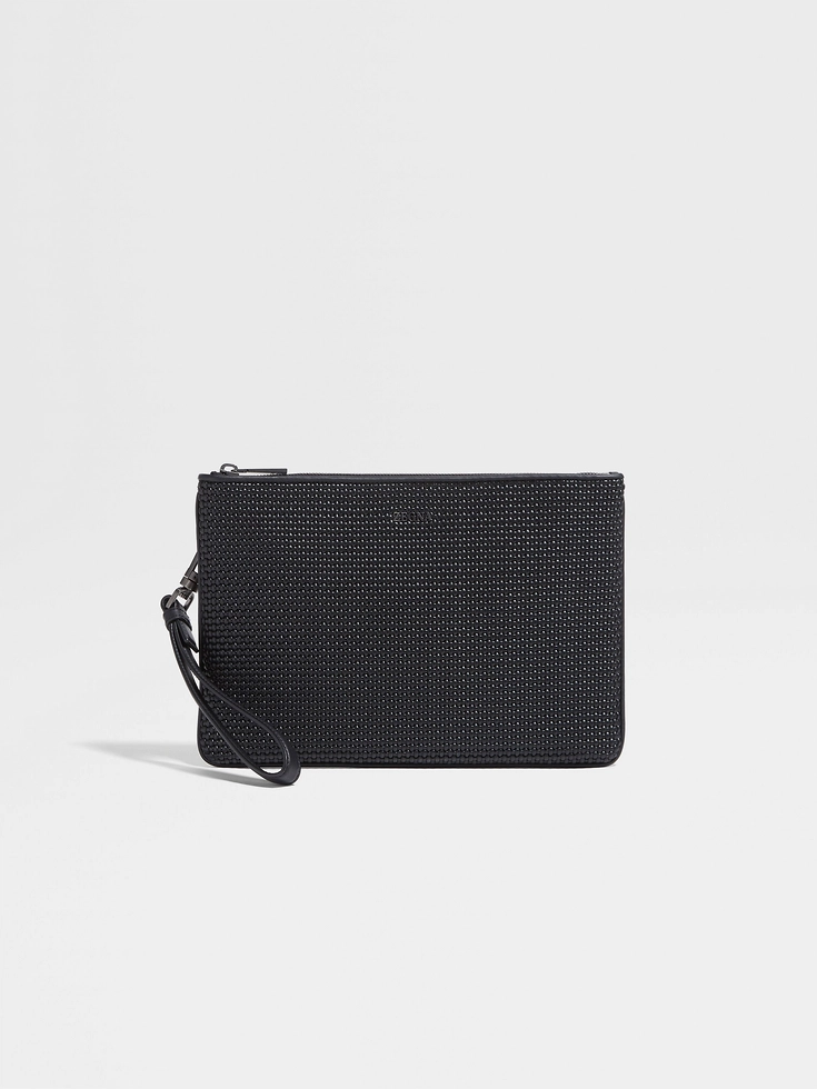 Bolsa de cuero negra PELLETESSUTA™