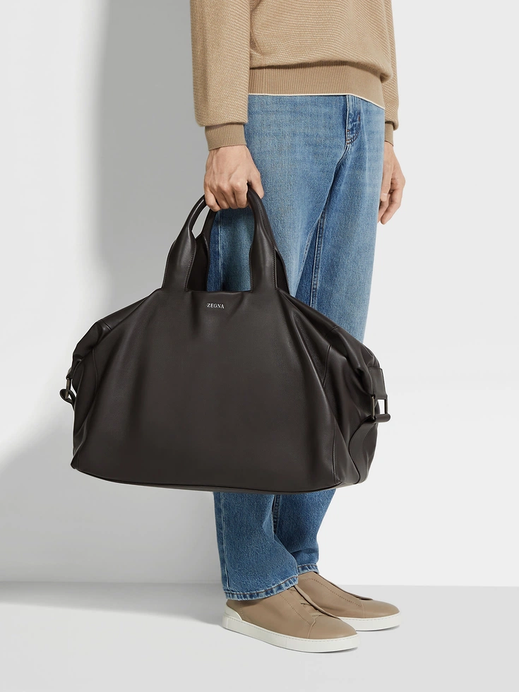 Bolsa de viaje raglán SECONDSKIN marrón oscuro