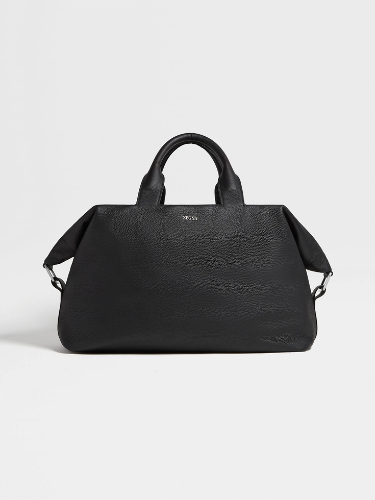 Bolsa de viaje raglán de piel de ciervo negra
