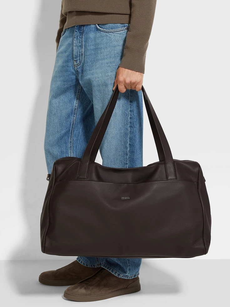 Bolso de fin de semana SECONDSKIN marrón oscuro