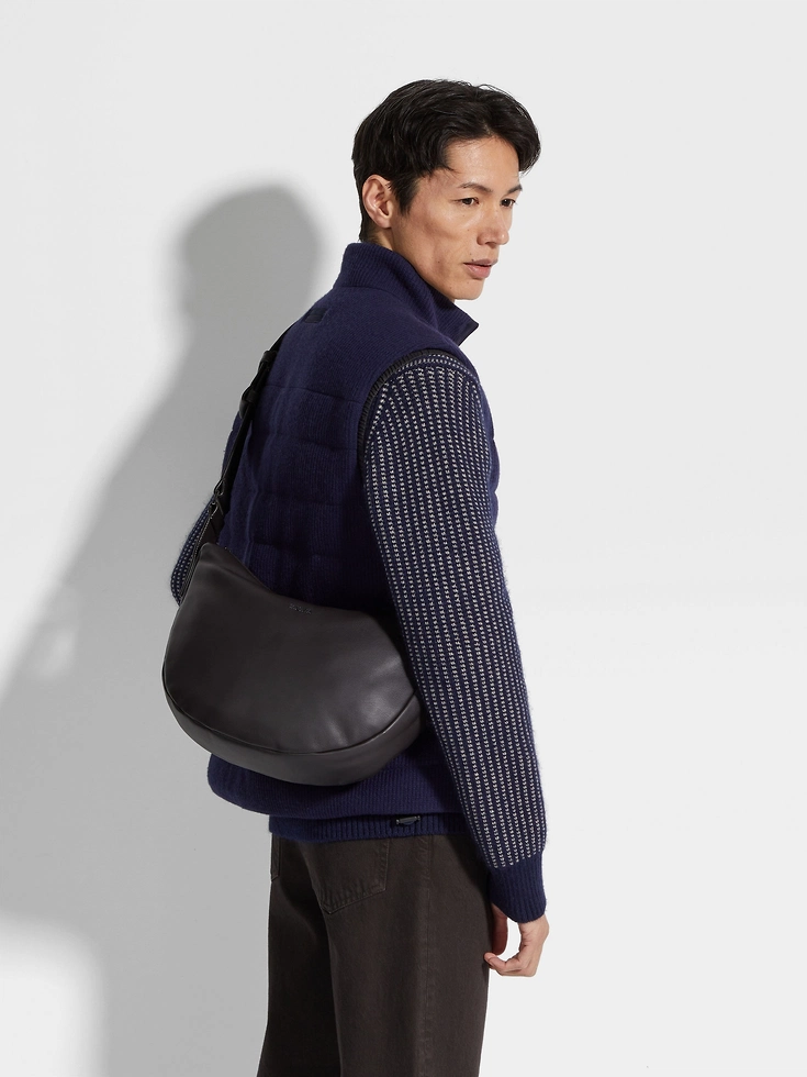 Bolso hobo Panorama Micro de SECONDSKIN en marrón oscuro