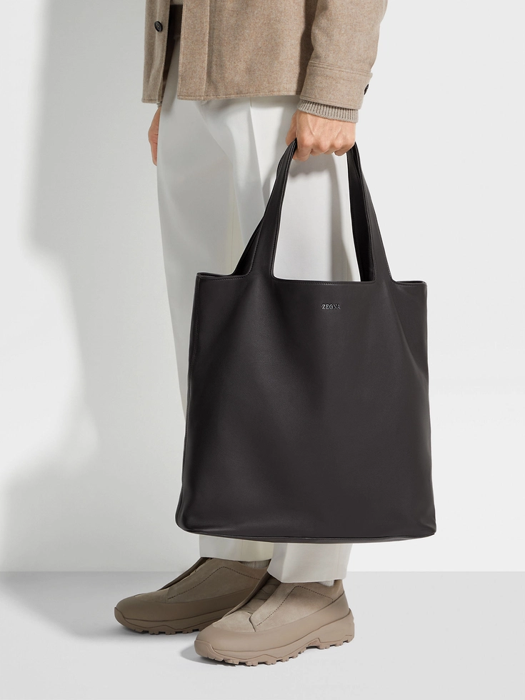 Bolso tote SECONDSKIN marrón oscuro