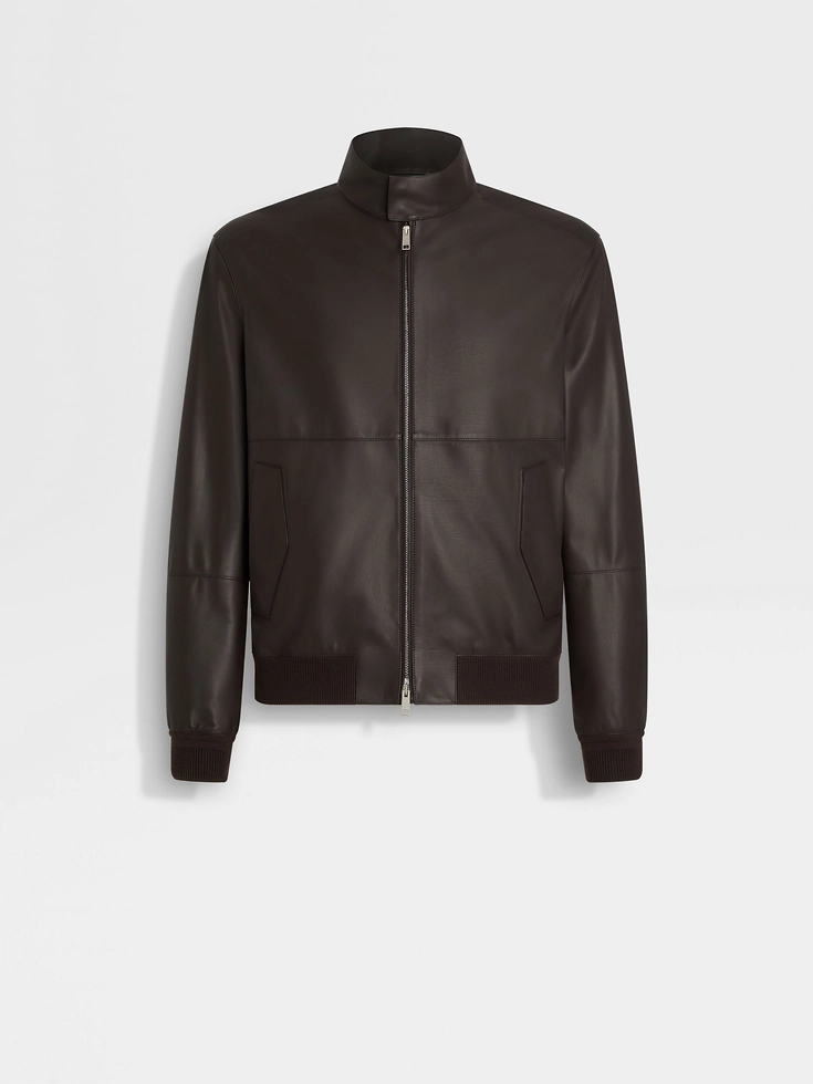 Bomber de cuero napa
