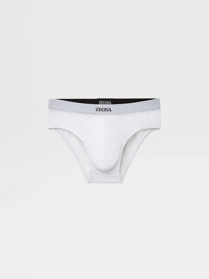 Braguita midi de algodón elástico blanco