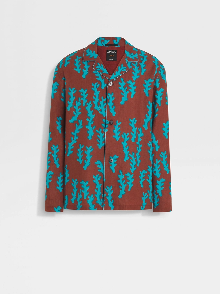 Camisa de lino roja