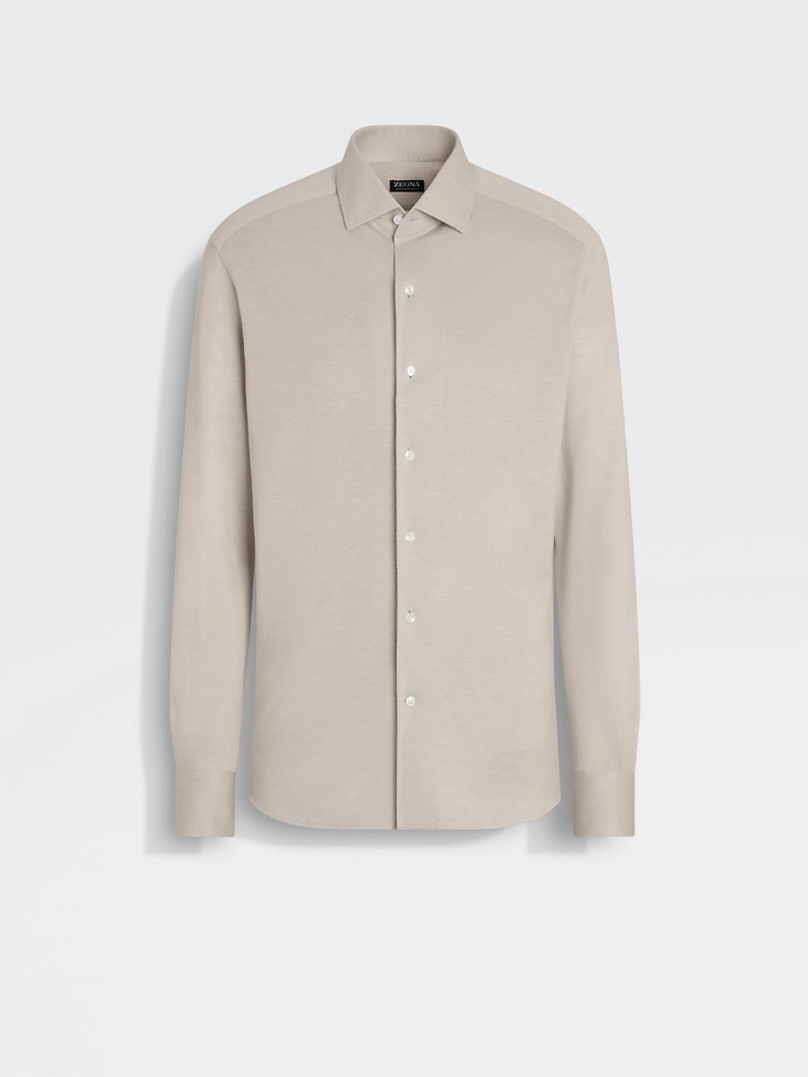 Camisa de mezcla de seda y lino