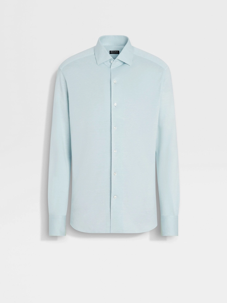 Camisa de mezcla de seda y lino