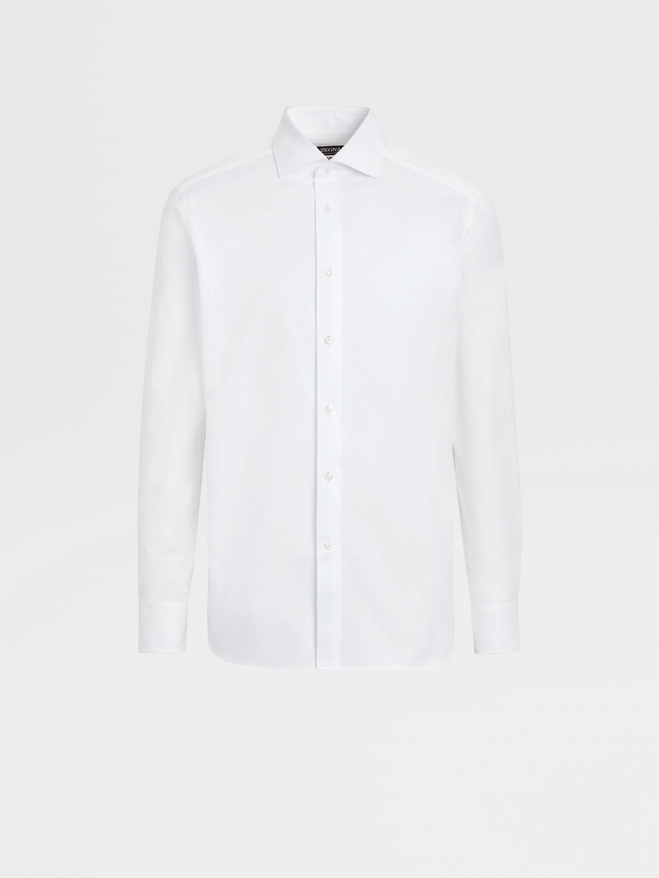 Camisa de sastrería de manga larga de algodón de White Sea Island