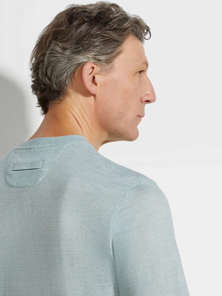 Camiseta azul claro Oasi Lino