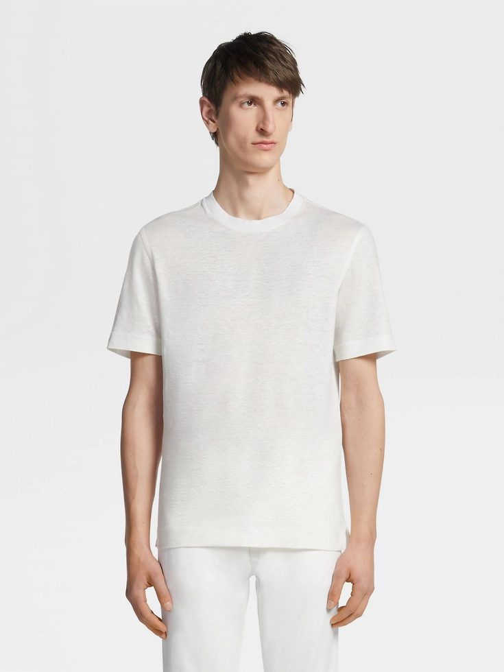 Camiseta de lino blanca