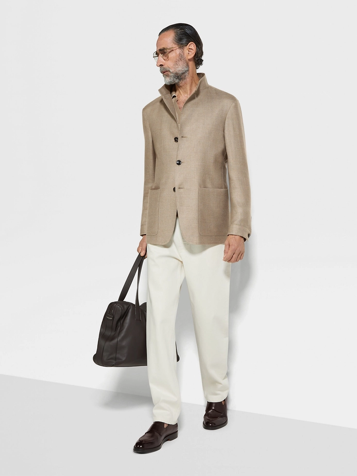 Chaqueta Il Conte de seda y lino de cachemira