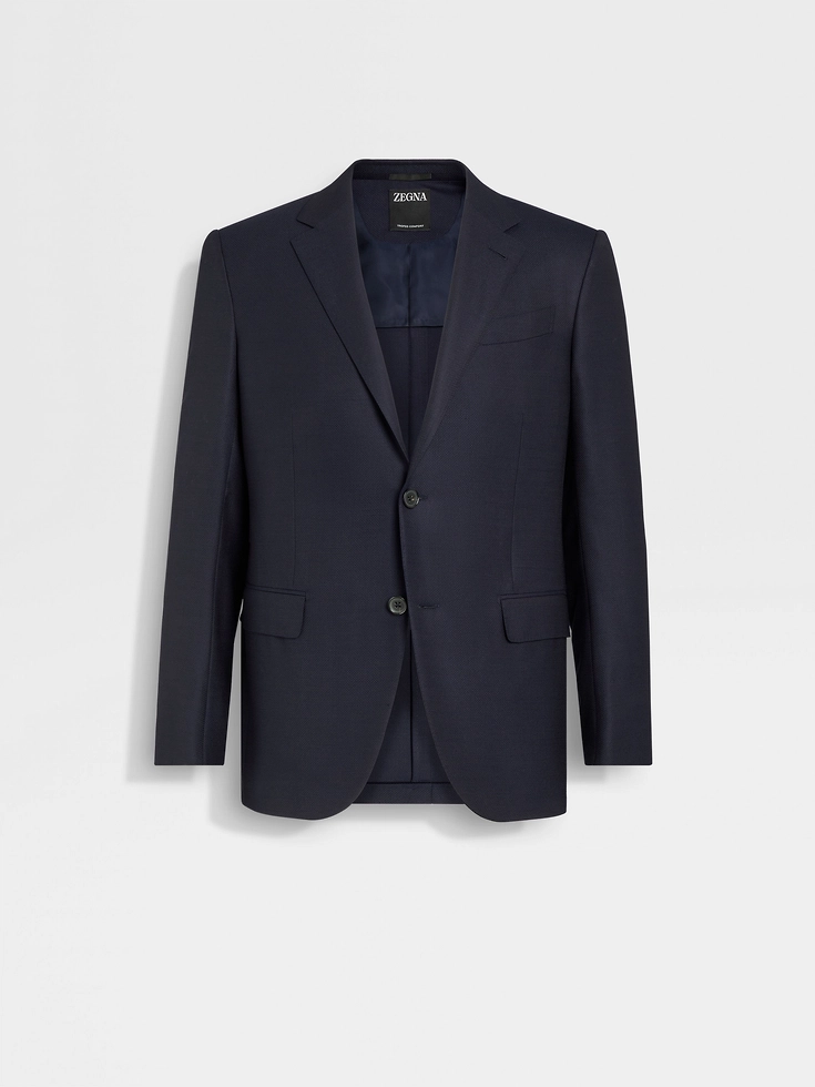 Chaqueta azul marino Trofeo™ Comfort Stretch de lana y seda