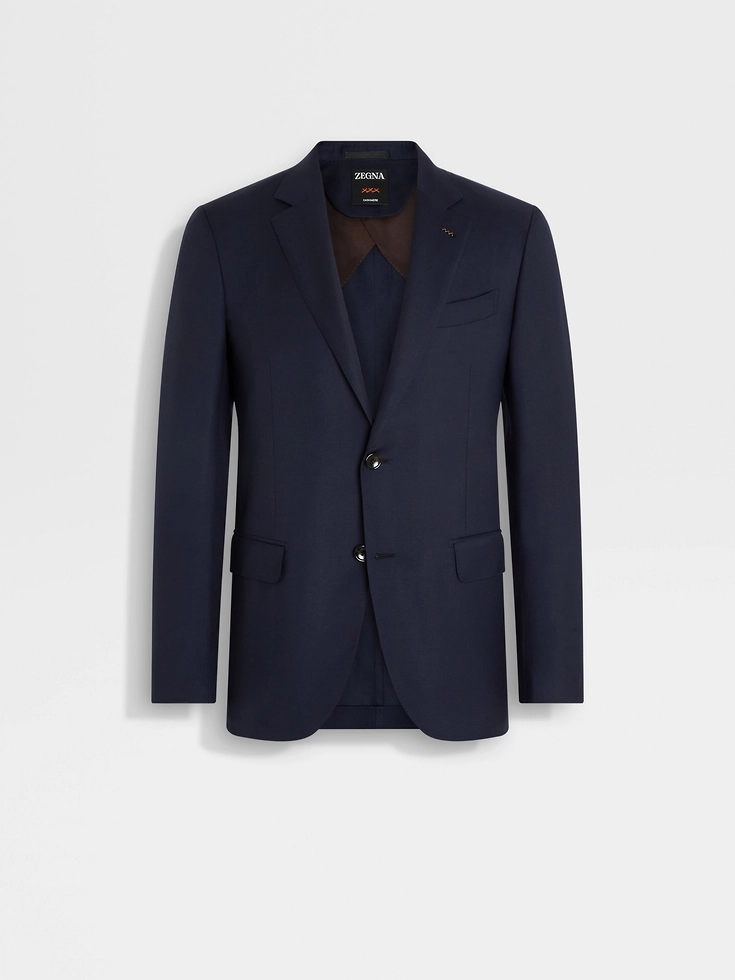 Chaqueta de cachemira azul marino