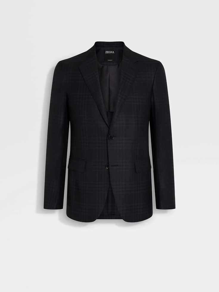Chaqueta de lana negra y gris oscuro 15milmil15