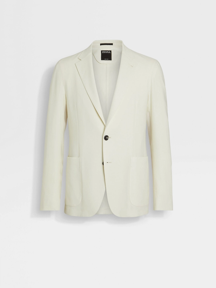 Chaqueta de lino Oasi amarillo claro
