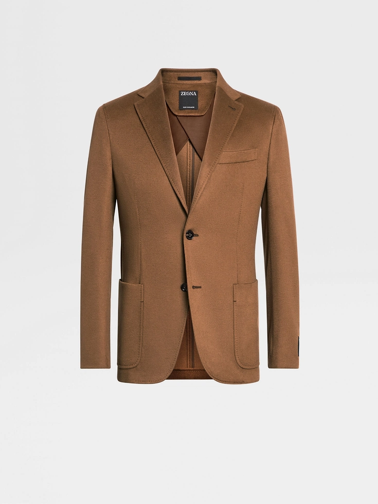 Chaqueta estilo camisa de cachemira Oasi con follaje oscuro