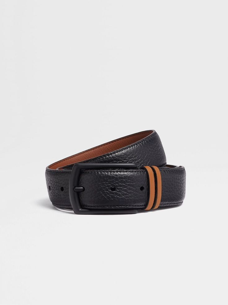 Cinturón de cuero negro