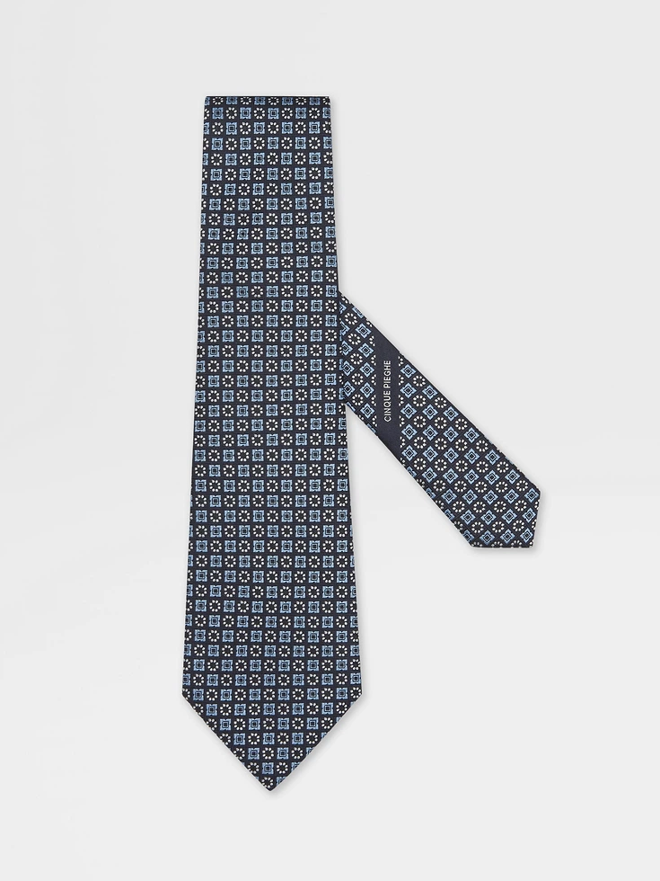 Corbata de seda CINQUE PIEGHE azul claro