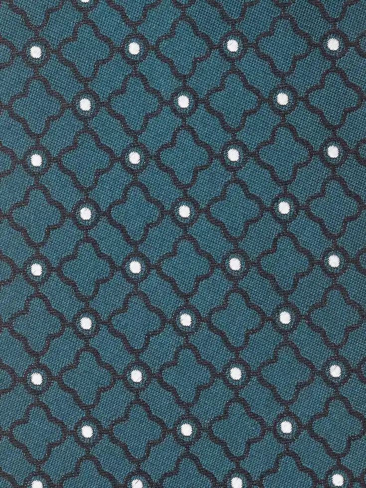 Corbata de seda azul verdoso
