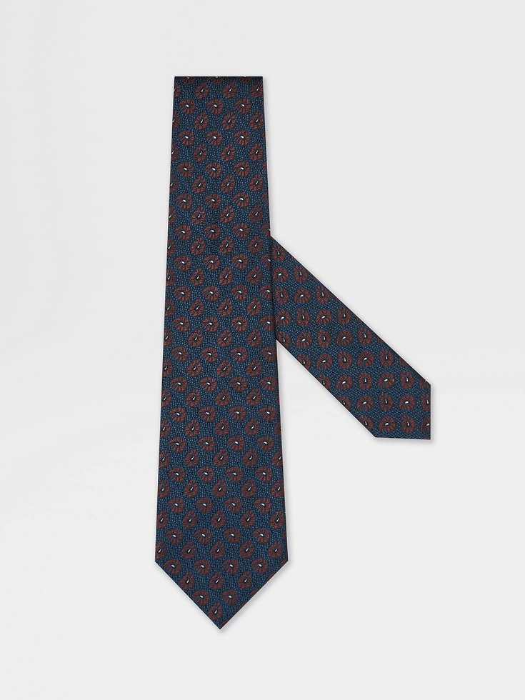 Corbata de seda azul verdoso
