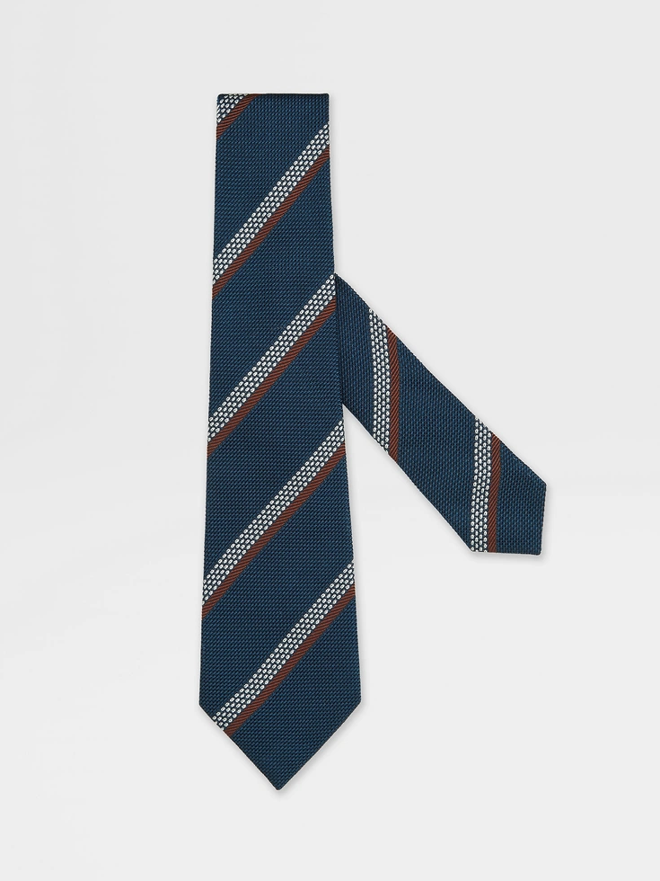 Corbata de seda azul verdoso