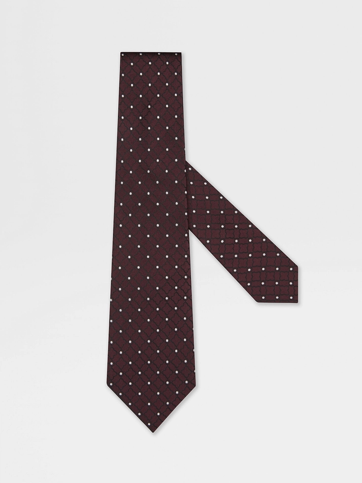 Corbata de seda burdeos