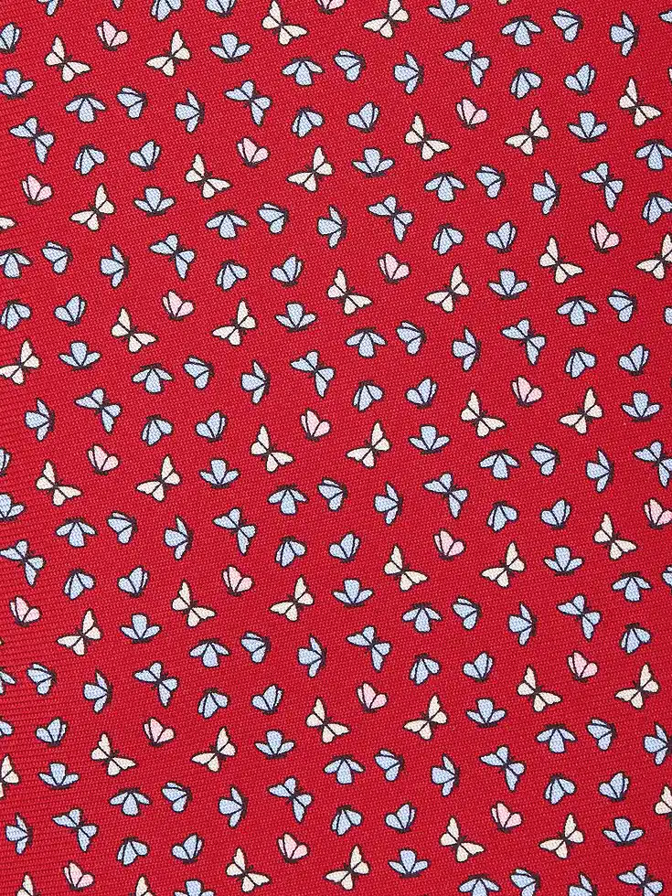 Corbata de seda roja