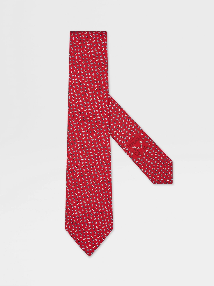 Corbata de seda roja