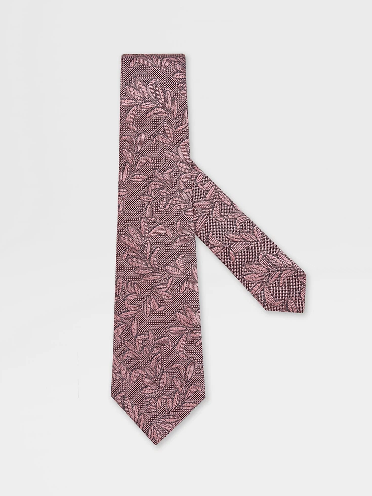 Corbata de seda rosa