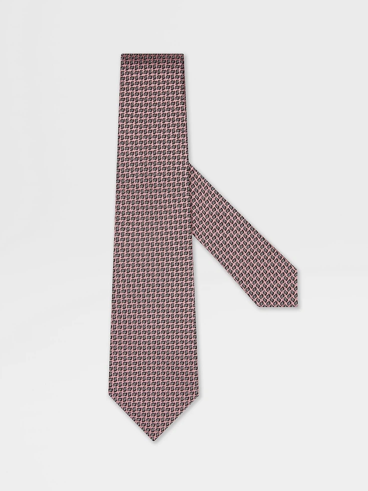 Corbata de seda rosa