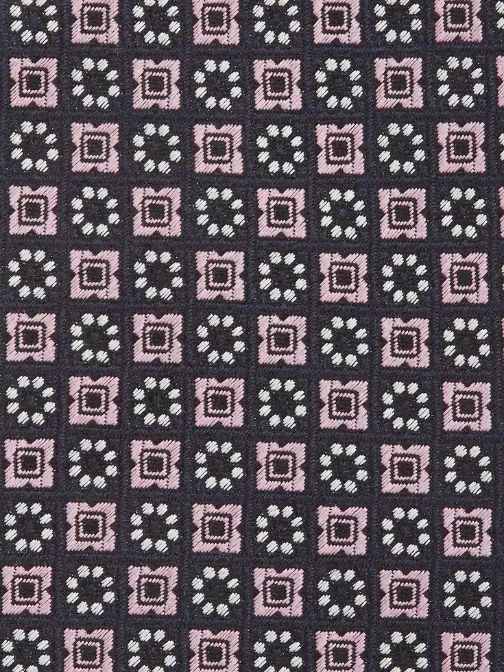 Corbata de seda rosa CINQUE PIEGHE