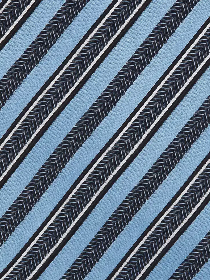 Corbata de seda y algodón azul claro