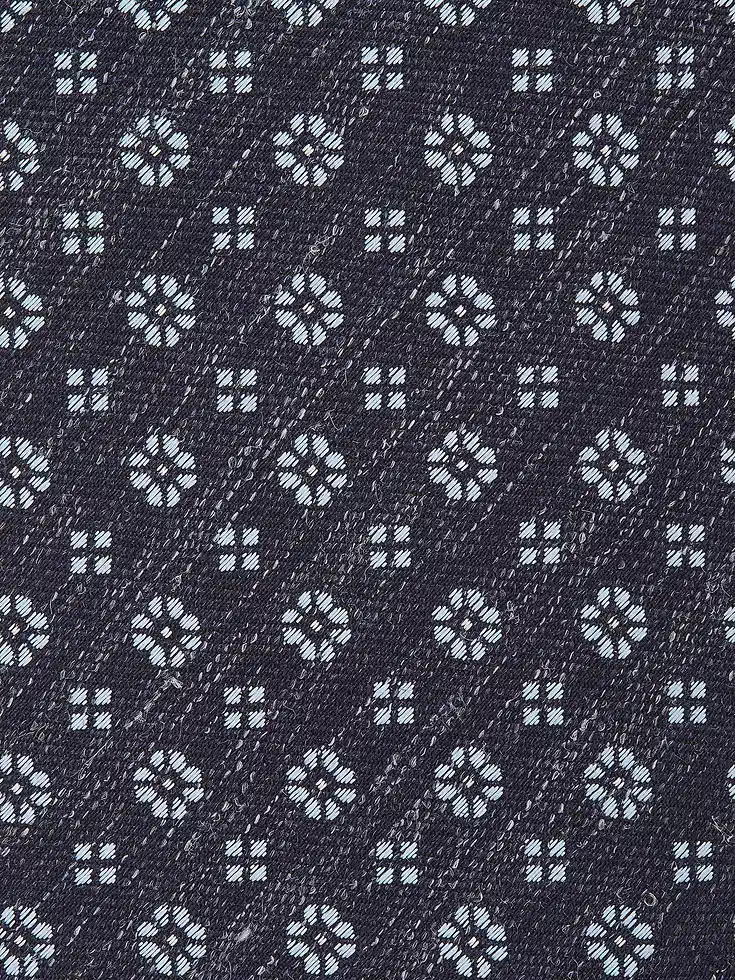 Corbata de seda y lino azul marino