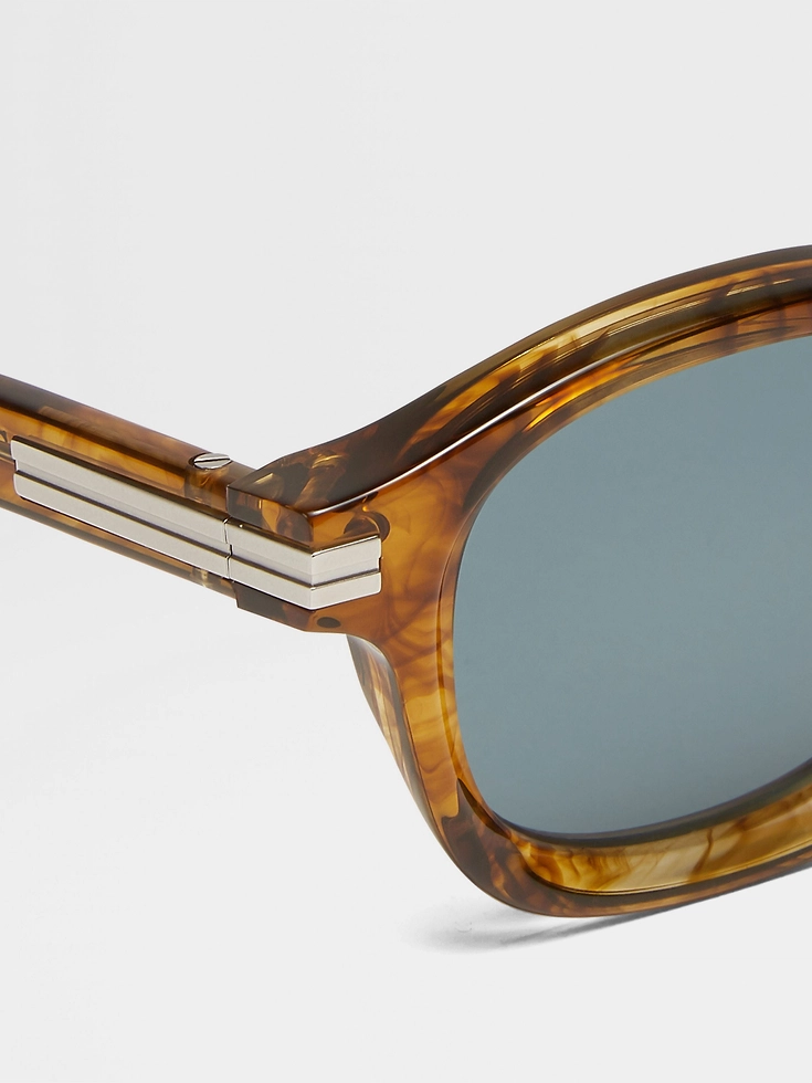 Gafas de sol Aurora I de acetato color marrón transparente Havana