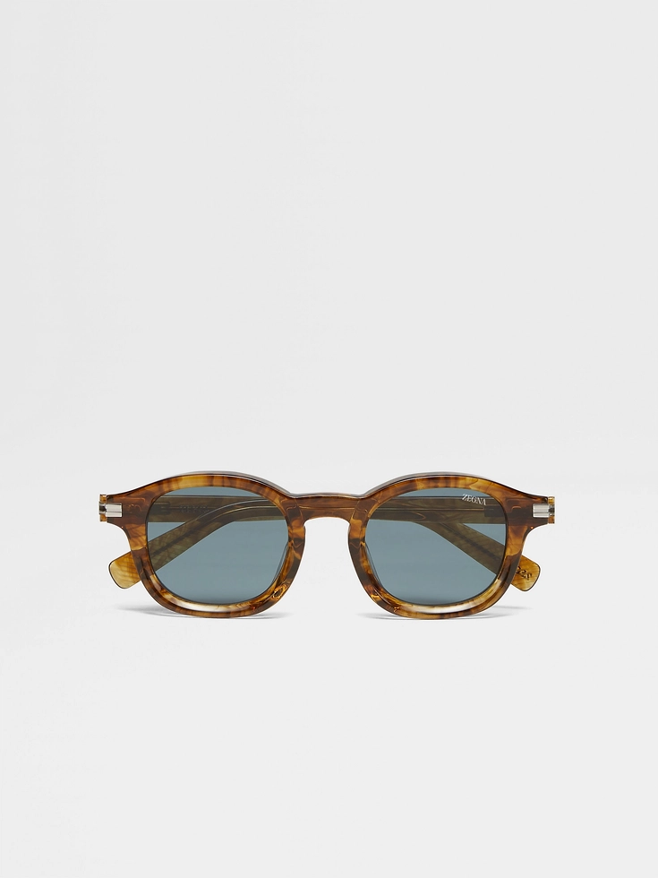 Gafas de sol Aurora I de acetato color marrón transparente Havana