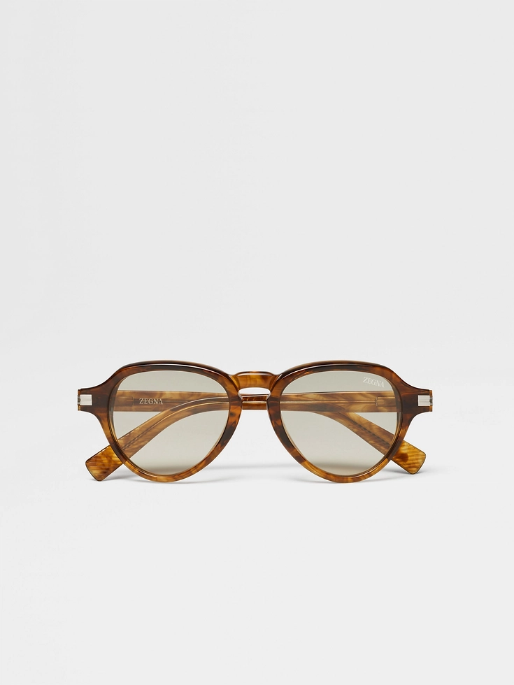 Gafas de sol de acetato amarillo transparente