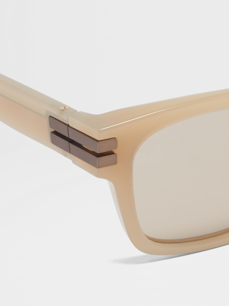 Gafas de sol de acetato beige