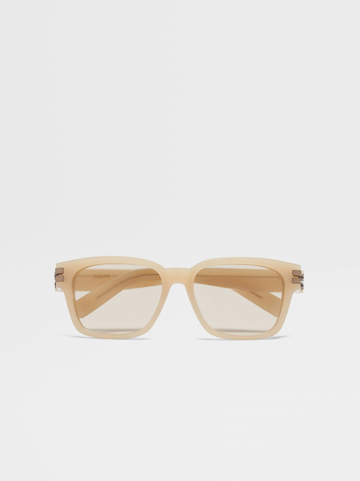 Gafas de sol de acetato beige