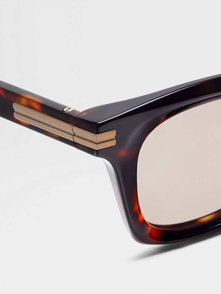 Gafas de sol de acetato color marrón habano
