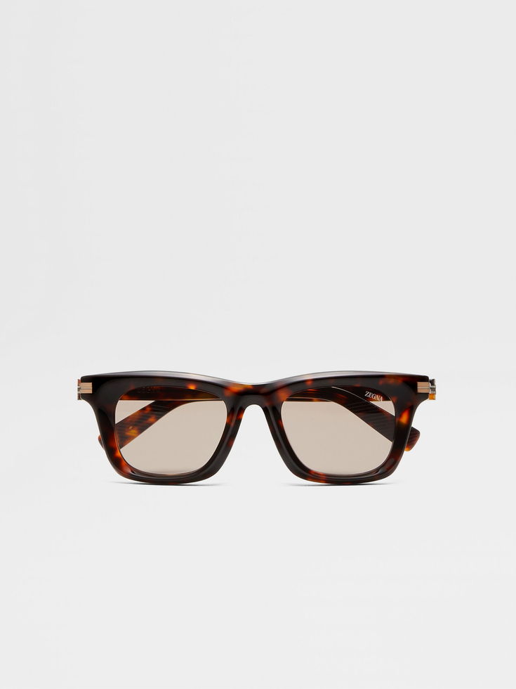 Gafas de sol de acetato color marrón habano