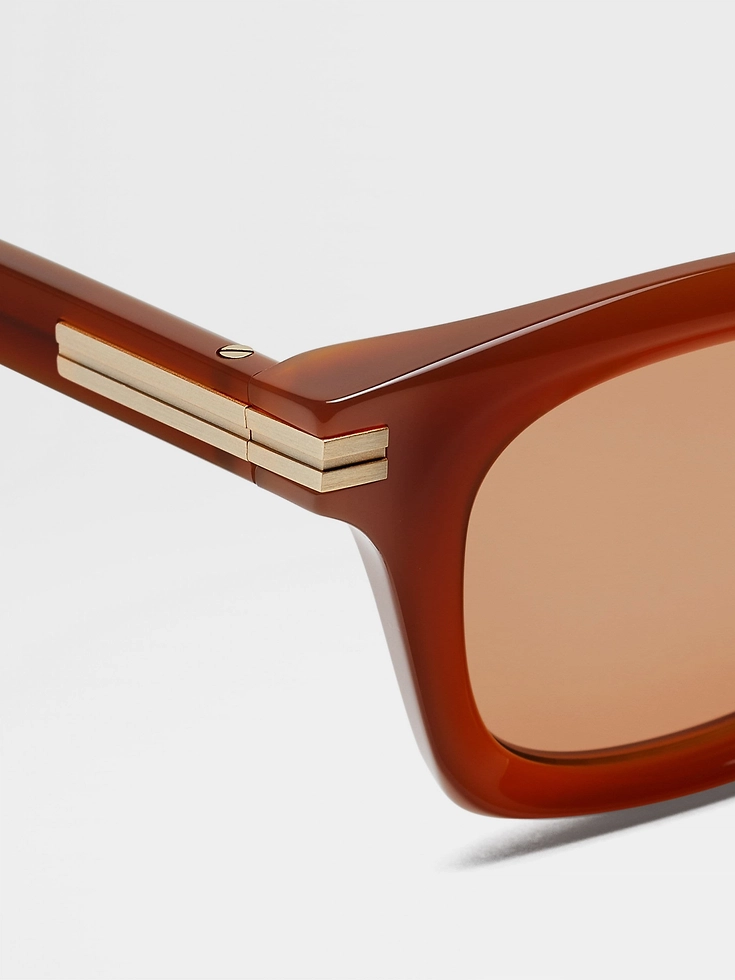 Gafas de sol de acetato con follaje oscuro