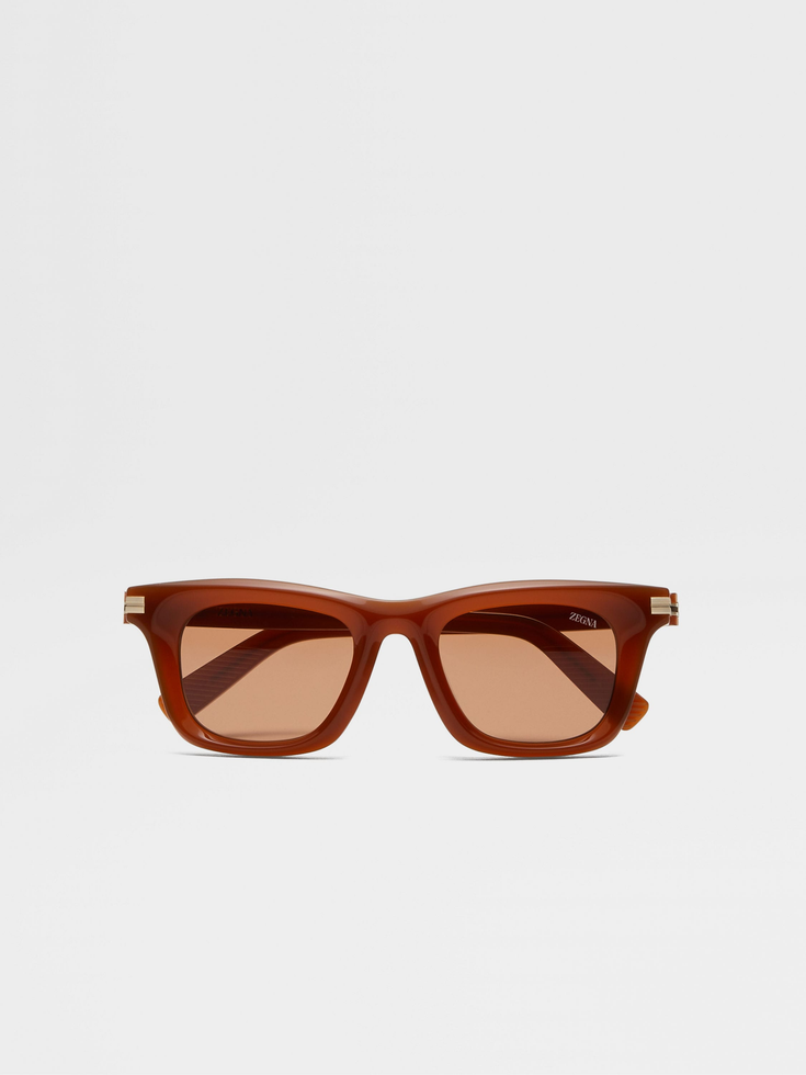 Gafas de sol de acetato con follaje oscuro