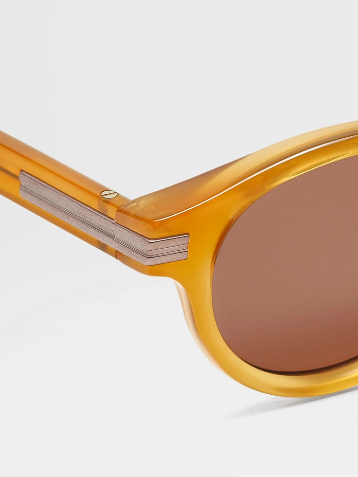 Gafas de sol de acetato de color amarillo oscuro