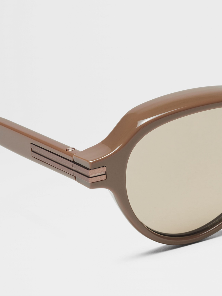 Gafas de sol de acetato marrón claro