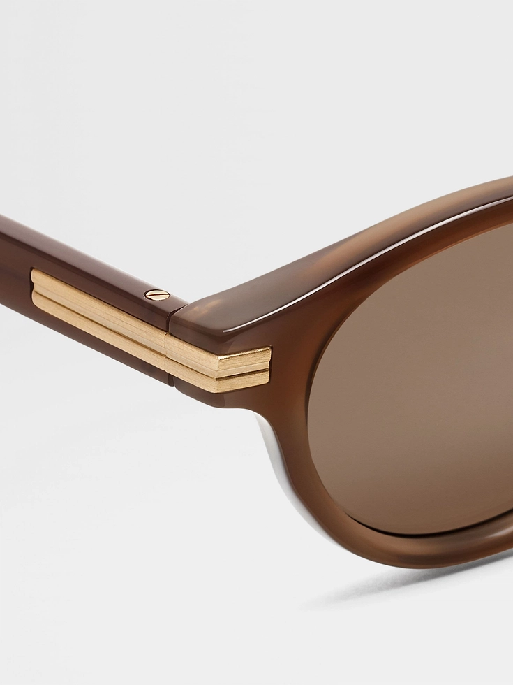 Gafas de sol de acetato marrón oscuro