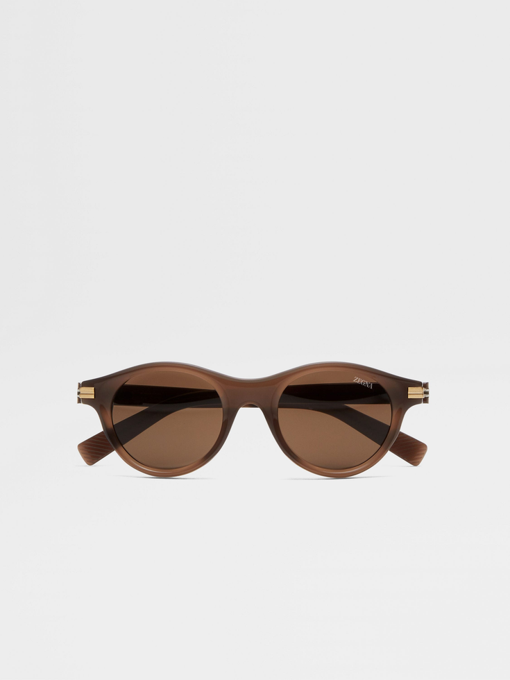 Gafas de sol de acetato marrón oscuro