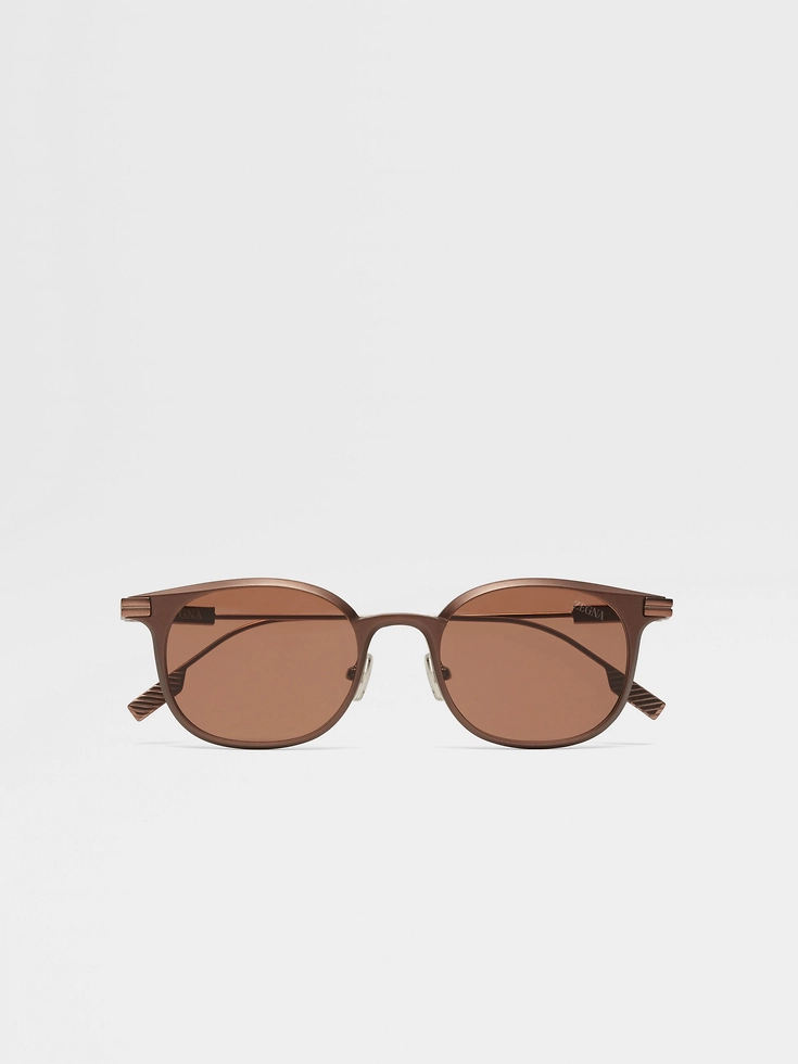 Gafas de sol de aluminio color bronce oscuro