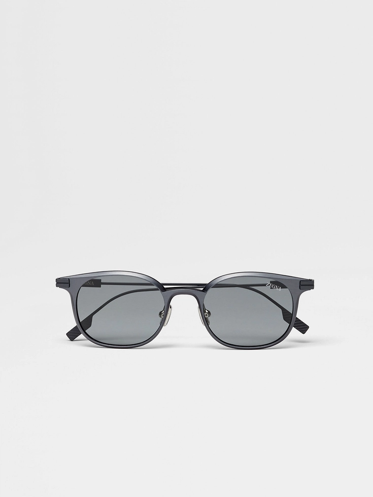 Gafas de sol de aluminio color plata oscura - Gafas de sol de aluminio color plata oscura