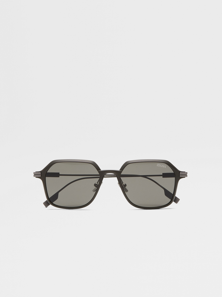 Gafas de sol de aluminio y metal gris